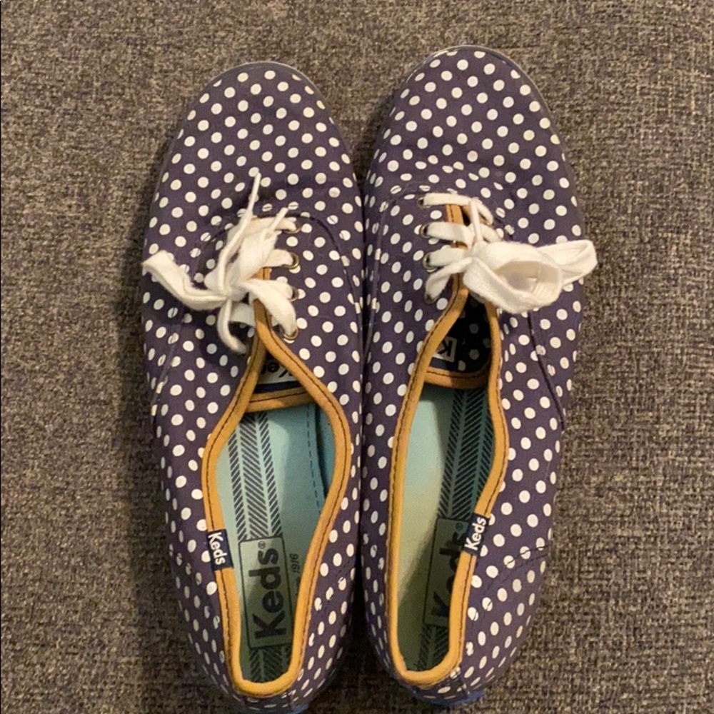 Navy Blue Polka Dot Keds
